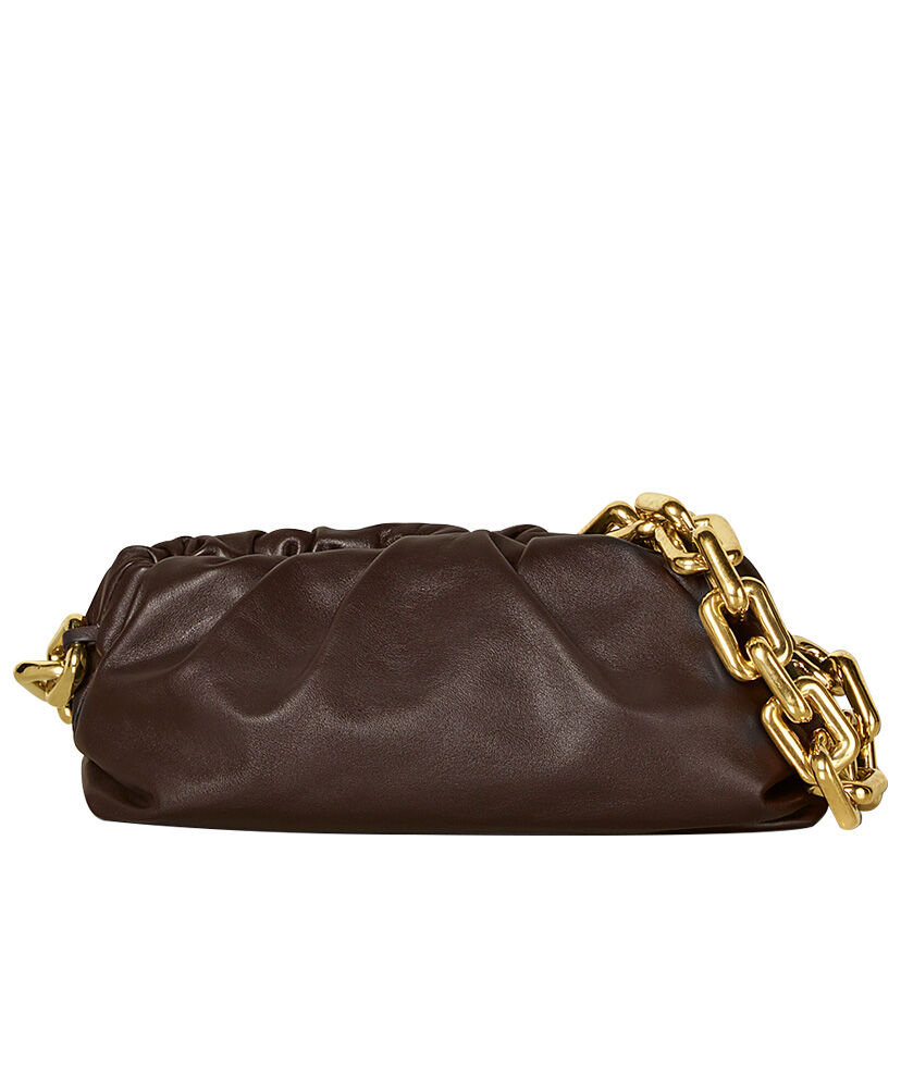 Bottega Veneta The Chain Pouch Clutch Leather Mauve